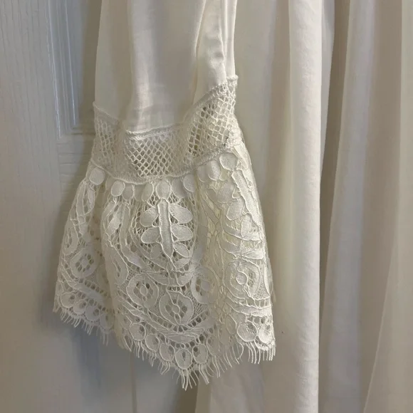 Free People Cream Peasant Lace Blouse - Picture 6 of 7